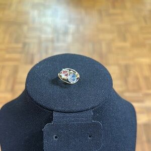 Handmade Gold and Crystal Cubes Ring